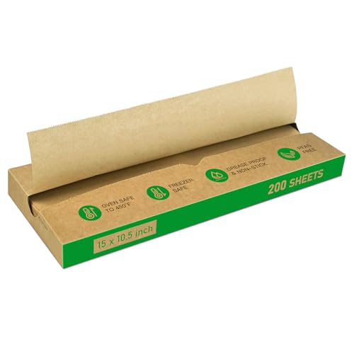 EcoDispose Precut POP UP Deli Paper Sheet Pack of 200, Interfolded Heavy Paper for Food Wrap and Serving