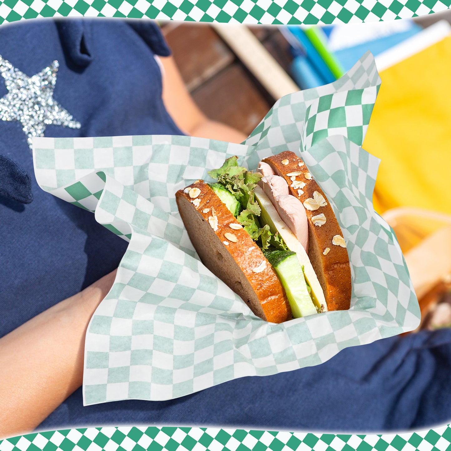 EcoDispose 12 x 12 Inches Grease Proof Deli Paper Precut Sheets for Deli Food, BBQ, Picnic, Party