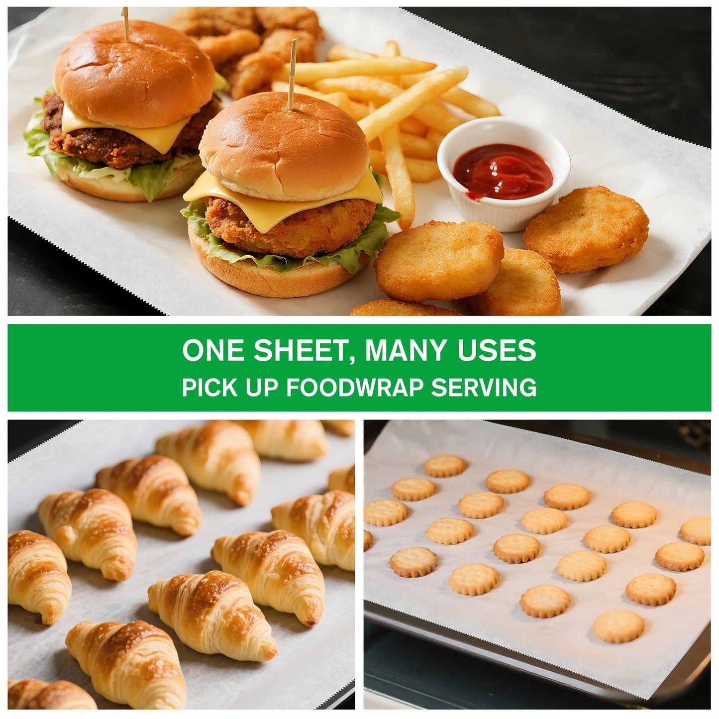 EcoDispose White Precut POP UP Deli Paper Sheet Pack of 200, Interfolded Heavy Paper for Food Wrap and Serving