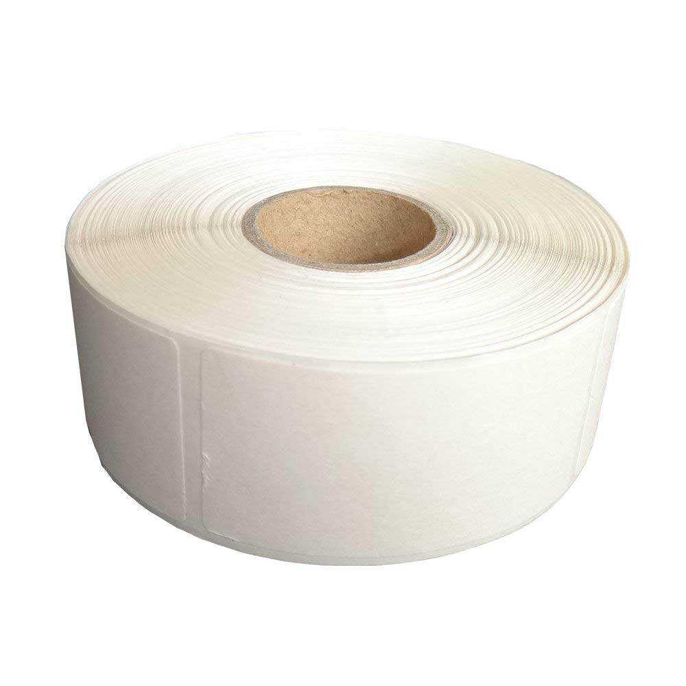 EcoDispose Blank White 1 x 2 Inch Dissolvable Labels for Food Rotation Prep roll of 500