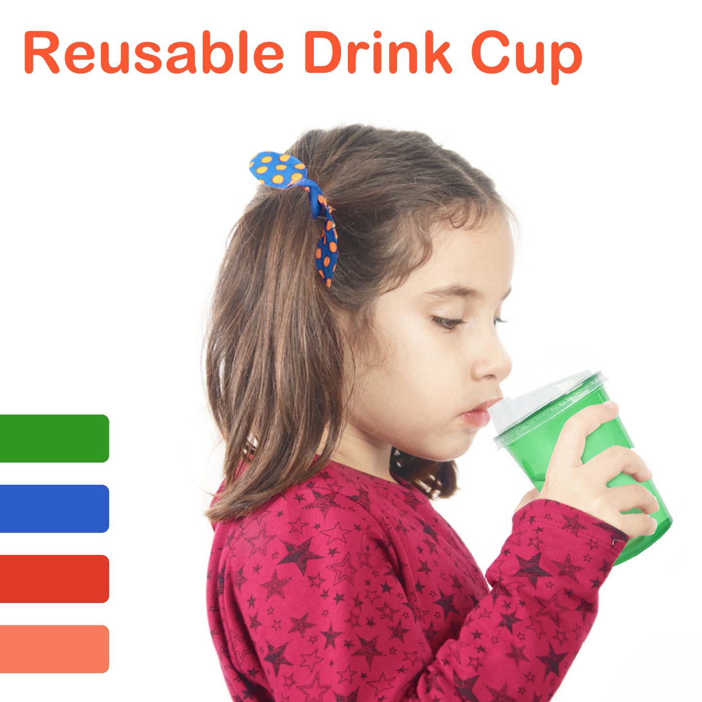 EcoDispose 12 Oz Kids Sippy Cups, 20 Count Spill Proof Reusable Cups, BPA-Free, 4 Colours Assorted Perfect for Party