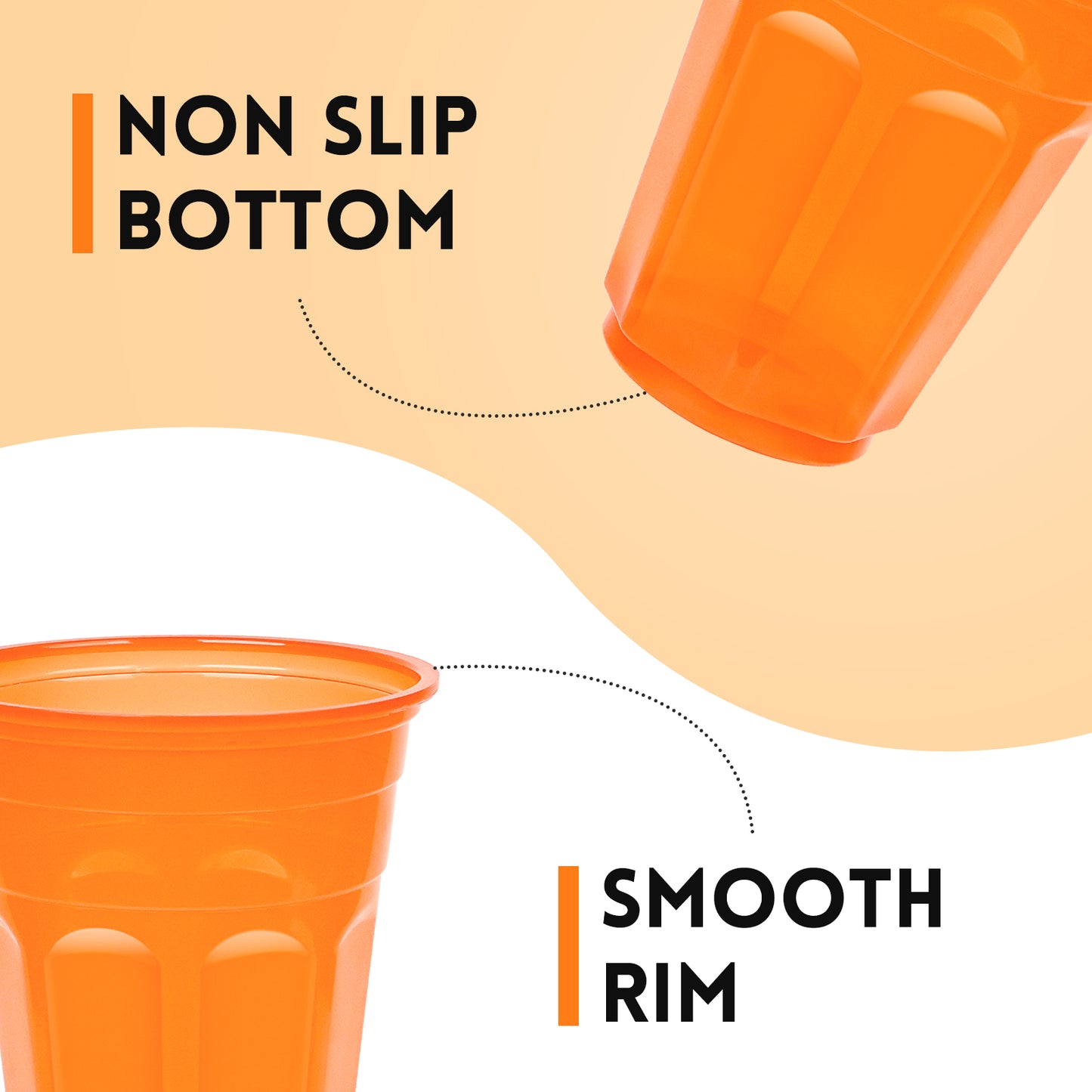 EcoDispose 16 Oz Plastic Cups, 4 Colours Assorted 100 Count Spill Proof Reusable Cups, BPA-Free, Perfect for Party