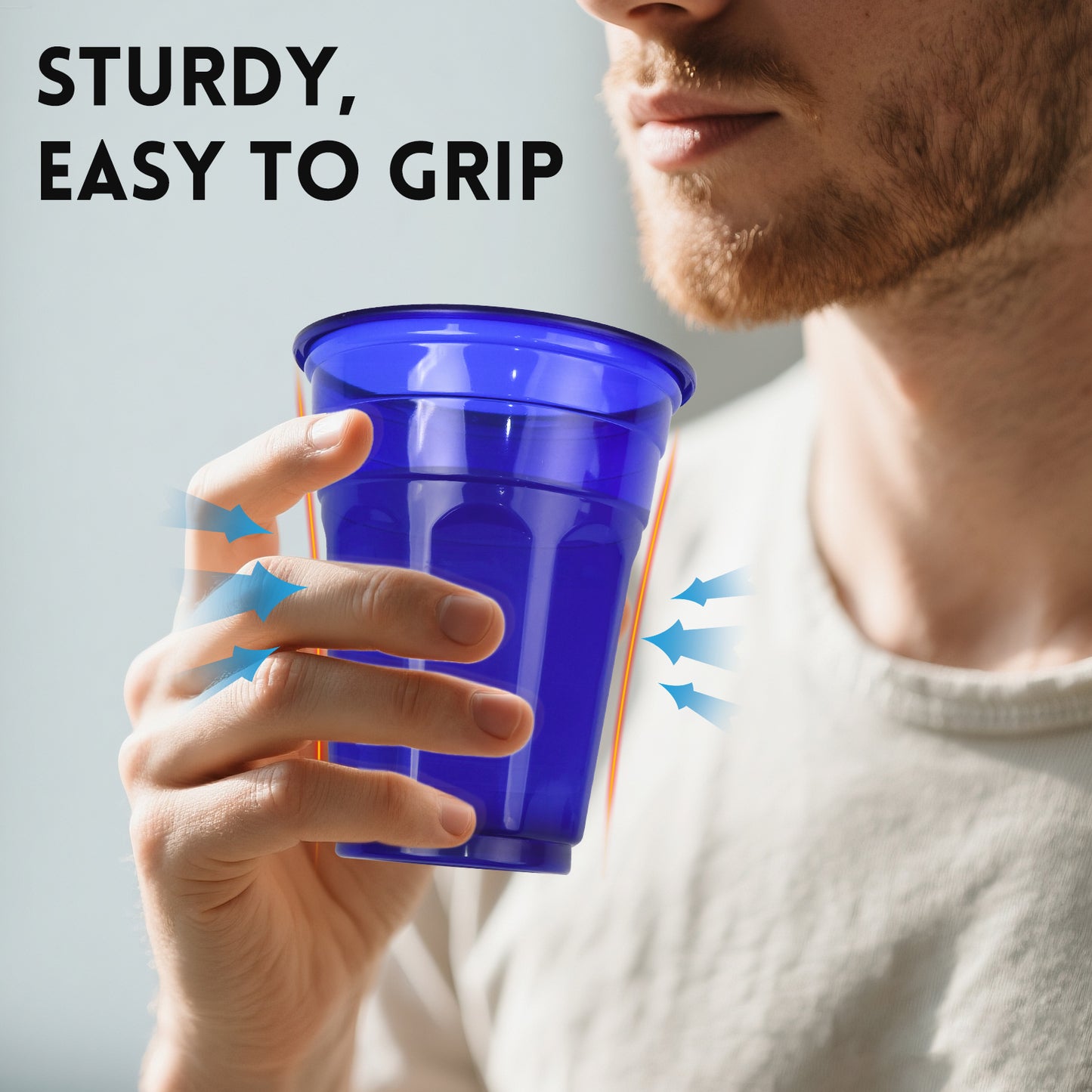 EcoDispose 16 Oz Plastic Cups, 4 Colours Assorted 100 Count Spill Proof Reusable Cups, BPA-Free, Perfect for Party