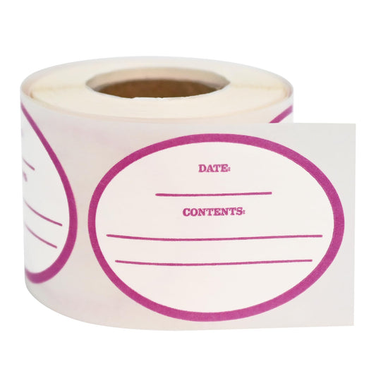 EcoDispose 200 Stickers Dissolvable Food Labels for Containers 2" x 1 1/2" Canning Labels for Jars (Roll of 200) (1 Rolls)