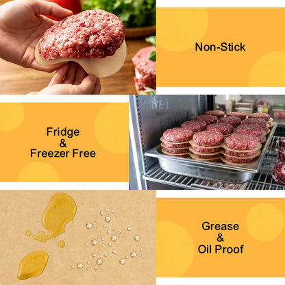 EcoDispose  5 Inch Round Non-Stick Kraft Hamburger Patty Paper