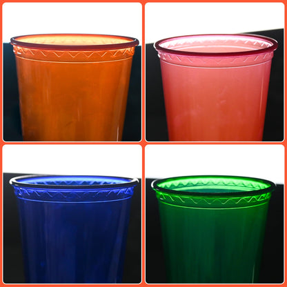 EcoDispose 12 Oz Colorful Disposable Plastic Cup, 4 Colours Assorted, Perfect for Picnic, Celebration and Holiday