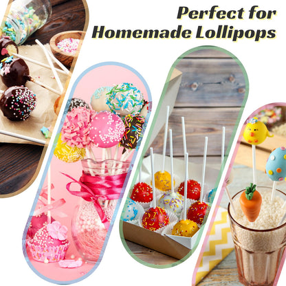 EcoDispose Paper Lollipop Sticks，Paper Sucker Sticks for Cupcake Toppers,Homemade Candy,Chocolate