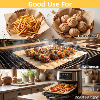 EcoDispose 12"x12" Grease Resistant Non-Stick Deli Parchment Paper