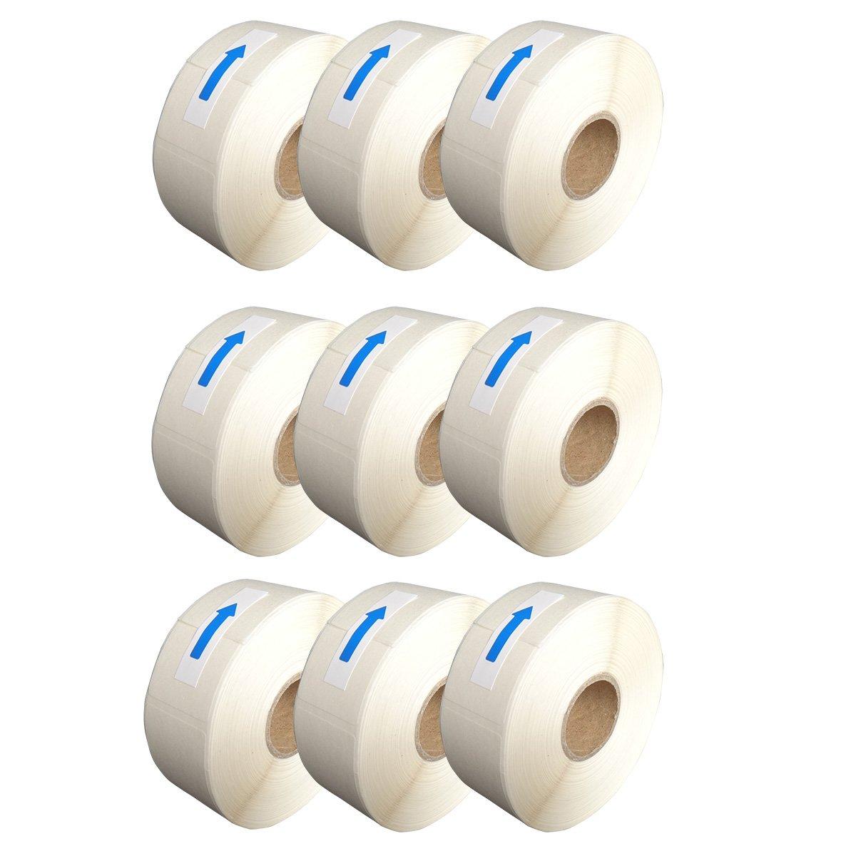 EcoDispose Blank White 1 x 2 Inch Dissolvable Labels for Food Rotation Prep roll of 500